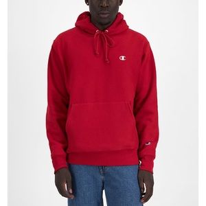 Vintage Champion Reverse Weave Ruby Red hoodie sweatshirt Size Medium